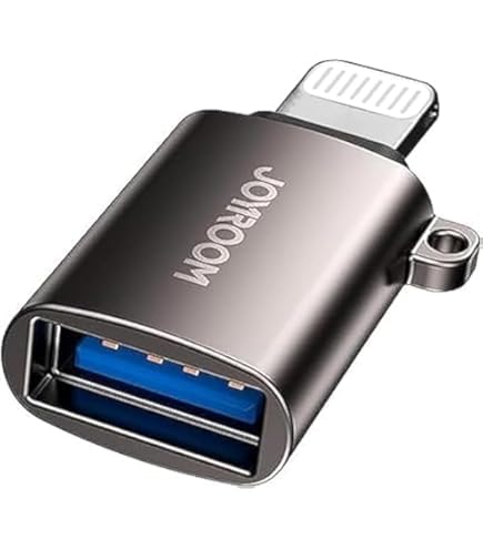 OTG Male to USB 3.0 Female OTG Adapter Cable, Support Camera, Card Reader, Mouse, Keyboard, Hub, Piano, Black (Lightning)