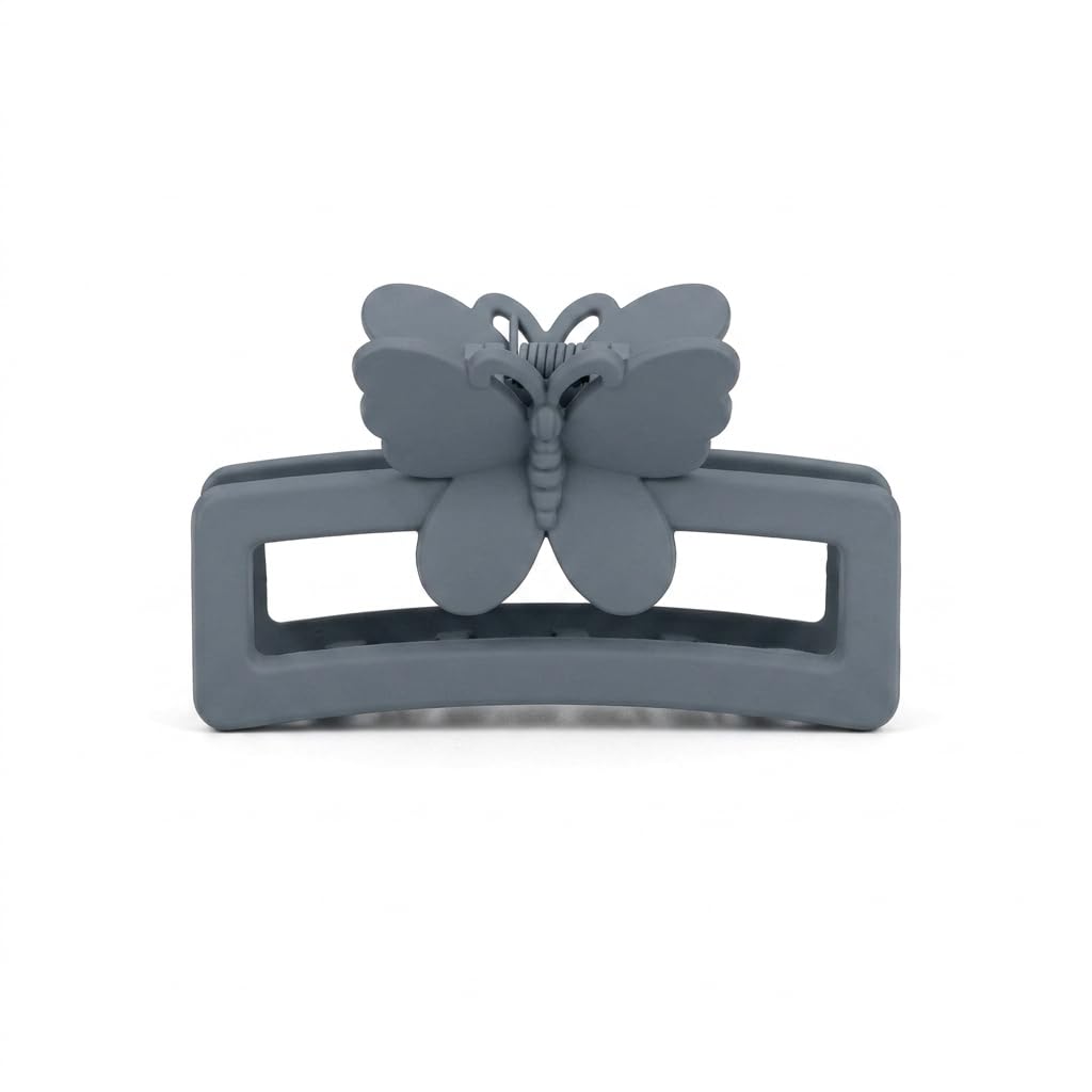 Catch Up Rectangle Butterfly Hair Claw Clip for Women & Girls – Elegant Butterfly Design Rectangular Hair Clip, Strong Hold Non-Slip Grip, Lightweight Stylish Daily Hair Accessory