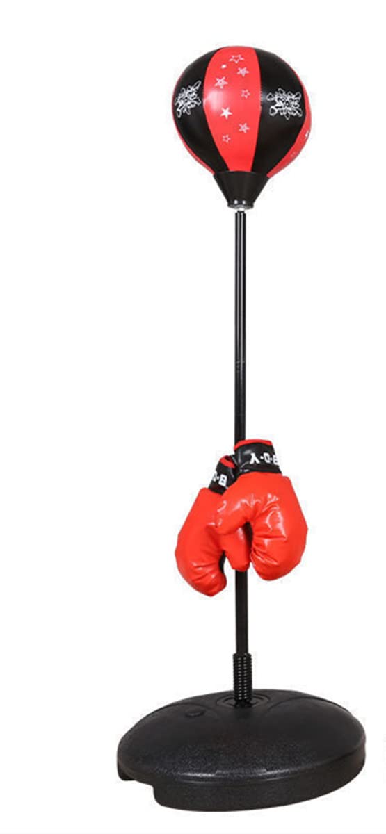Kids Boxing Bag Punching Bag Set for Kids Age 6-8, Adjustable Height 27-42 Inches, Single Person Version(70-105cm), MMA Boxing Training Gloves, Punching Bag with Stand, Toy for Boys & Girls
