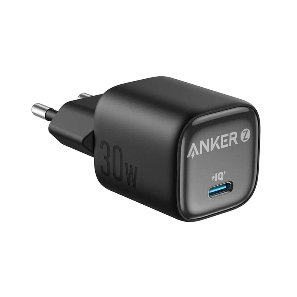 Anker Zolo 1C Wall Charger Type-C 30W Fast Charging, Improved Temperature Control, Small Design and Charge 3X Faster, Compatible with iPhone, iPad, Samsung, Pixel and - Black -18 Months Warranty