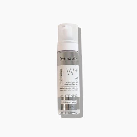 Dermaelle Hyalu White Foaming Cleanser – Brightening Face Wash for Dull & Uneven Skin Tone, Gentle Cleansing & Glow Boost