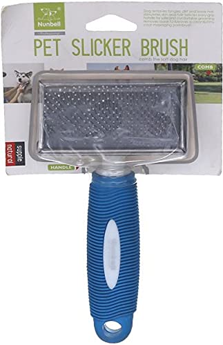 Nonbell Slicker Brush for Cats and Dogs - Turquoise