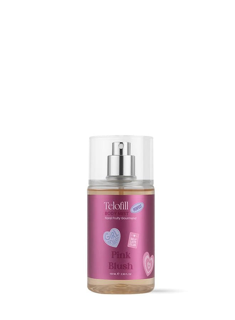 Telofill Pink Blush Body Mist, Travel Size, Fruity Floral Fragrance with Vanilla and Musk, 100ml