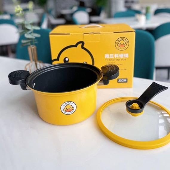 Duck Design Pressure Cooker- 3.5L, Yellow colour, 22cm Multipurpose -Cooking Pot