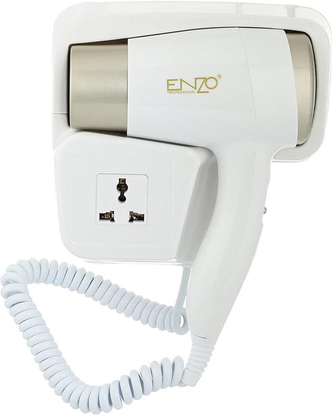 Anzo Deluxe Wall Mounted Hair Dryer - Strong and Durable for Home, Bathroom and Salon - 3000W - (White)