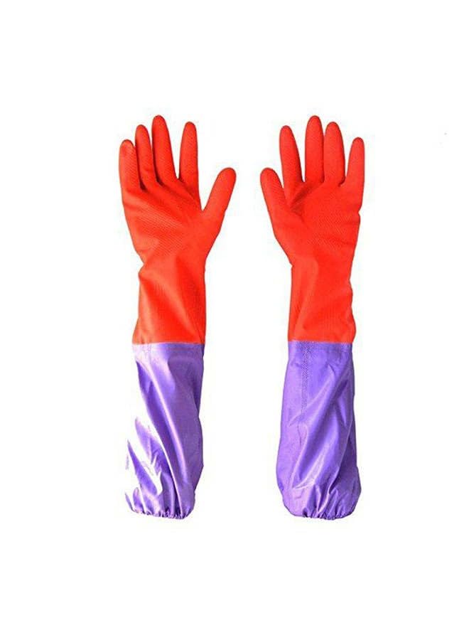 Garden Dish Cleaning Washing Rubber Protection Safety Laundry Waterproof Gloves Multicolour