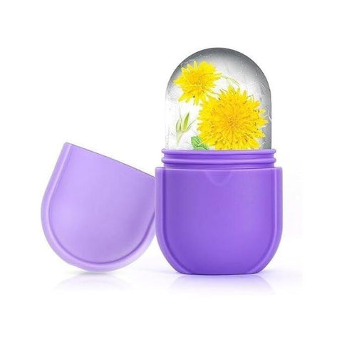 Ice Roller for Face and Eye, Silicone Capsule Ice Mold for Face Massager, Skin Care, Remove Fine Lines and Shrink Pores, Capsule Care Tool Kit - Random Color