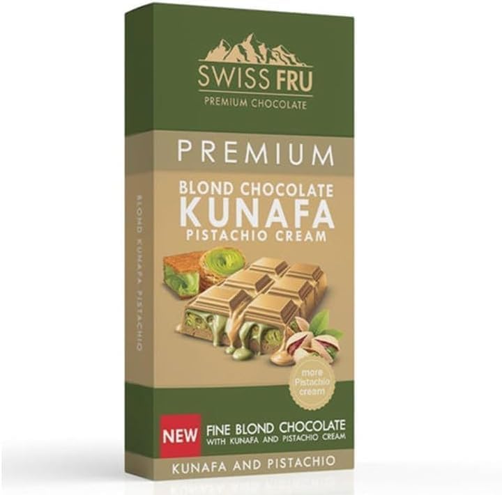 Swiss Fru Premium Blond Ch1ocolate Kunafa Pistachio Cream