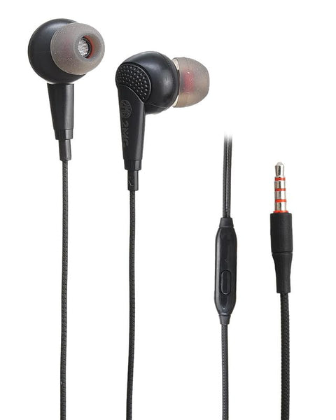 2MG MG-12 Wired Earphones 3.5mm Jack, In-Ear Design with Mic & Remote Cable Length 130CM, Black