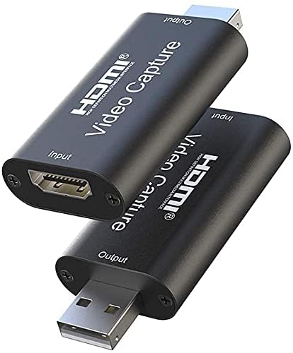 KDR Audio Video Capture Cards HSMI to USB 3.0 4K 1080P Record via Dslr Camcorder Action Cam for High Definition Acquisition, Live Broadcasting
