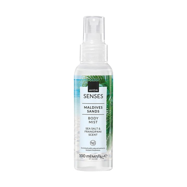 Avon Senses Maldives Sands Body Mist, Sea Salt & Frangipani Scent, 100ml