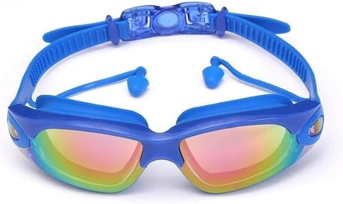 Swim Goggles, for Boys Girls Leak-proof Anti-Fog, UV Protection, Silicone Strap, Optic Quality Lenses - Your Perfect Companion for Uninterrupted Swimming Mirror goggle with Earplug
