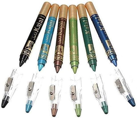 Kohl Eye Pencil Set, 6 Assorted Colors (6 Different Colors)