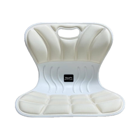 Ergonomic Lumbar Support Cushion, Cream, 460mm x 440mm x 340mm, Large, for Office Chairs & Car Seats, Posture Correction, Pregnancy Comfort,110-300 lbs Capacity
