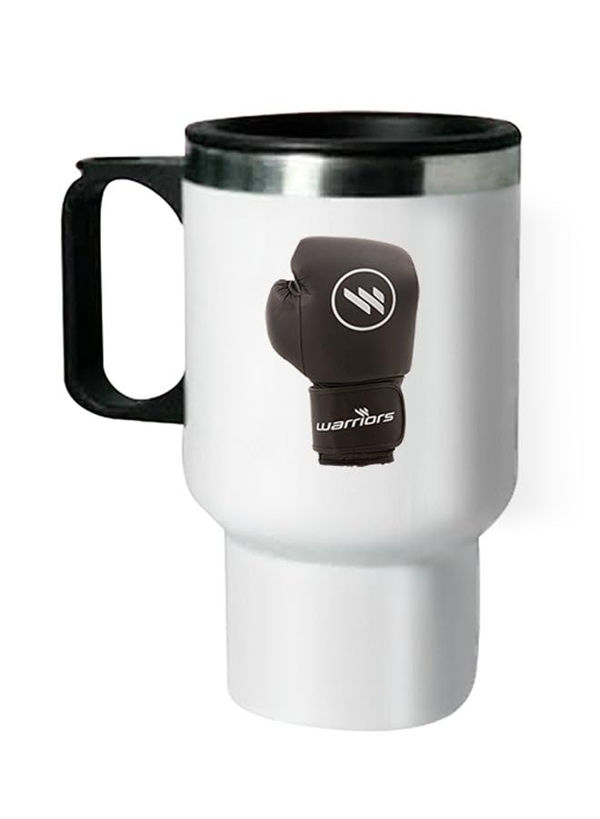 Boxing Gloves Printed Thermal Mug White/Black