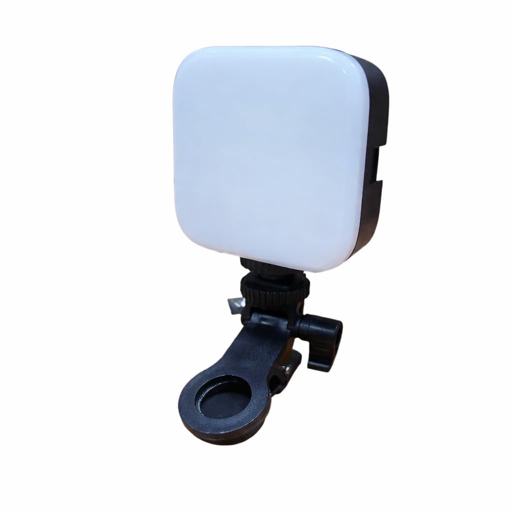 LED Video Light - Selfie Light for Mobile with Clip, Adjustable 3 Brightness Mode, 3000-6500K Rechargeable & Portable for Video Shooting, Laptop, Phone & Selfie, M-88