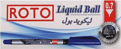 Roto Liquid Ballpoint Pen, 0.7 mm, Blue Pack of 12