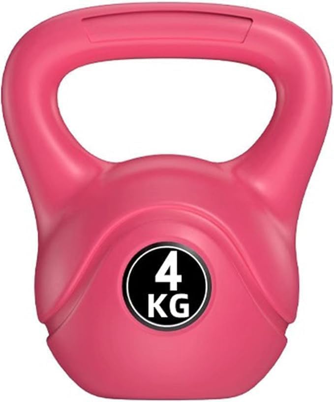 Kettlebells Weights Strength Training Kettlebells for Women & Men Exercise Fitness Kettlebells for Home Gym(4kg/8.8lb-Rose Red)