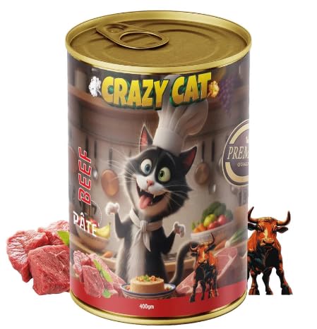 Crazy Cat Patè Cat Wet Food With Beef 400G