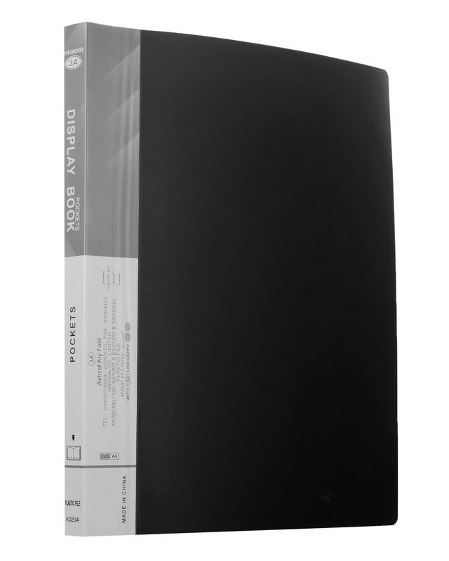3A AD10A Plastic File 10 Pockets A4 Size - Black