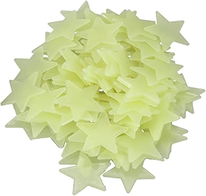 Realistic 3D Luminous Stars Wall Stickers, Glowing Stars for Ceiling and Walls,DIY Luminous Adhesive Stickers for Baby Girls Boys Kids Bedroom Nursery Decoration (3)
