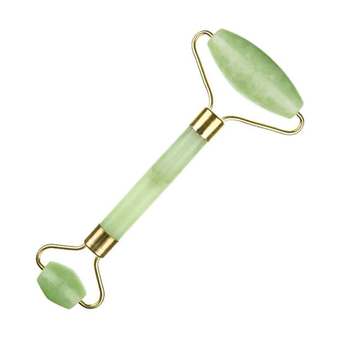 Jade Roller - Face Massager Improves Skin Elasticity, Reduces Puffiness & Wrinkles, Eases Fine Lines and Boosts Blood Circulation For Men & Women Energizing Jade Stone