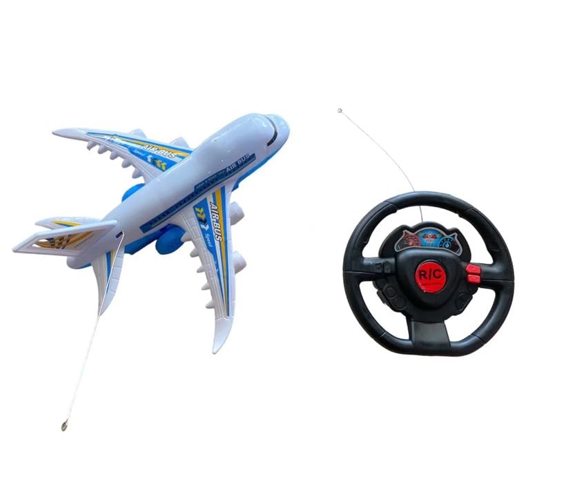 Remote Control Plane Airplane Toy for Kids White Blue Remote Control Airplane