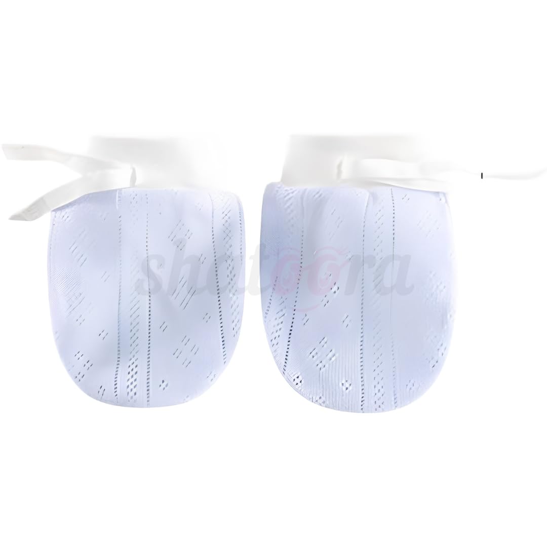 Anti-Scratch Mittens, Soft 100% Cotton Gloves for 0-12 M, Random Color