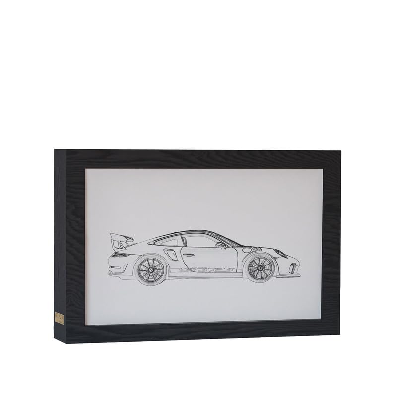 ART MOOD HOME Natrual Wood 2 In 1 Photo Lighting Frame - Gt3 20Cm X 15Cm Black Frame