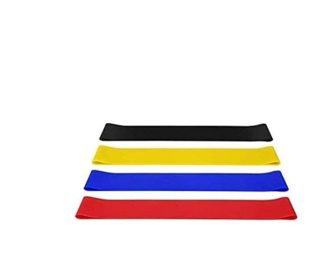 LIVEPRO Resistance Loop CrossFit Exercise Bands 4x Power Workout for Yoga Rehab, Strength Training Body Fitness - Set of 4