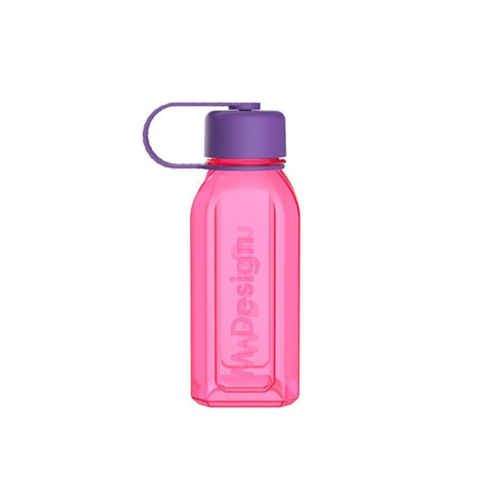 M-Design Square Bottle with Strap 500ml - Pink