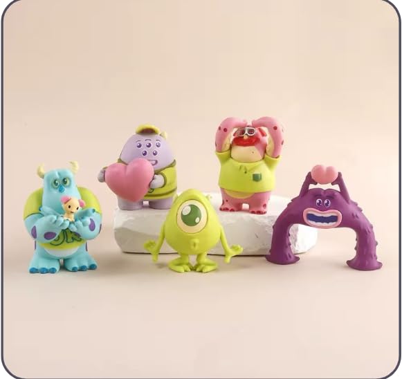 Home Care G-463 5-Piece Monsters, Inc. Statue Set, Resin, Disney Decor,Home Use