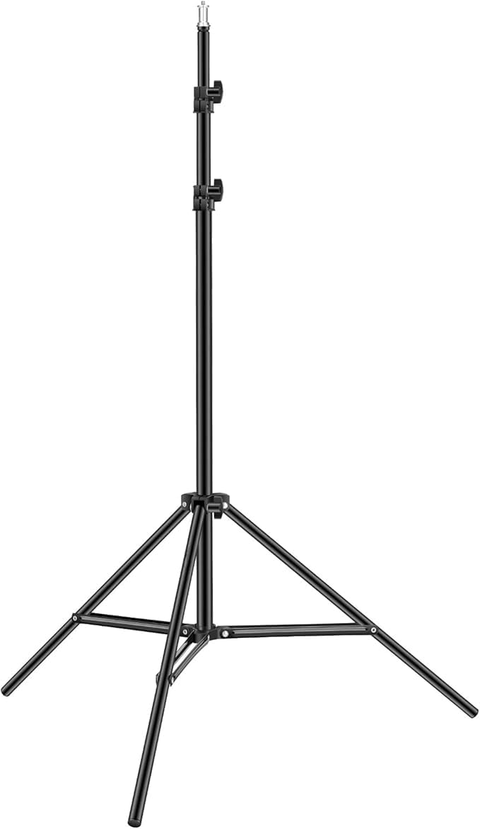 2M Metal Tripod for Photography Studio Ring Light Professional Adjustable Black Metal Tripod Foldable Portable for Lighting Devices Ring Light Phone Camera