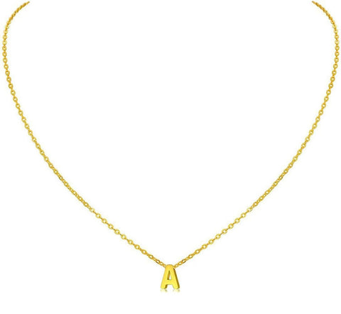 Julia Store Dainty Initial Necklaces for Women 18K Gold Plated Stainless Steel Trendy Letter Necklace Personalized Initial Love Pendant Necklace Tiny Letter Name Necklaces Gift