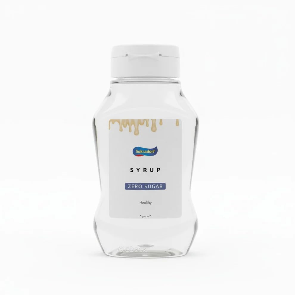 Sokradorf Healthy Sugar Free Syrup 400ml Sweetener Syrup with Sucralose and Sorbitol Low Calorie Sugar Substitute for Drinks Desserts Coffee Tea Diet Friendly Smooth Sweet Taste No Sugar Added