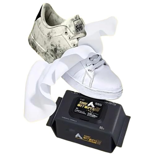 Shoe Cleaning Wipes, Sneaker Cleaner Kit with 80 Wipes, Black