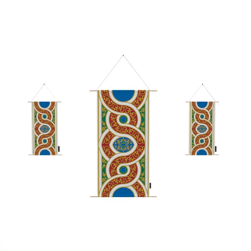 ART MOOD HOME Ramadan's Unique Morish Velvet Fabric Posters set Beige * White