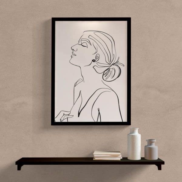line art art - Home Decor Wall Art Picture Frame - Home Decor (20x30cm, white)