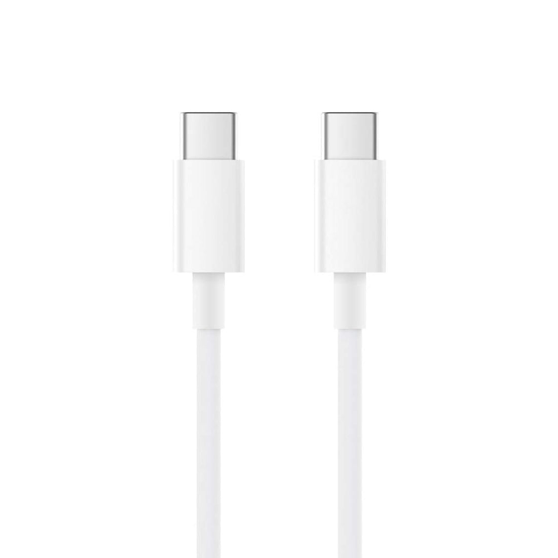 Xiaomi Mi USB-C to USB-C Cable – White, braided design for durability. Supports charging and data transfer. Compatible with Xiaomi devices | 6-month manufacturer warranty.