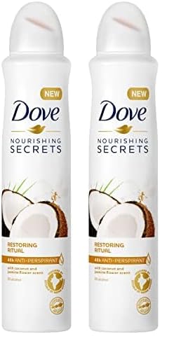 Dove Nourishing Secrets Coconut & Jasmine Flower Anti Perspirant Deo (250ml) (Pack of 2)