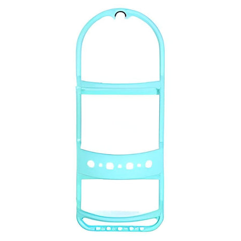 Decorative Plastic Shower Shelf - Corner Design with Three Shelves and Five Hooks, Colorful, Suitable for Shampoo, Body Wash, Perfume, Makeup, and Spices, High-Quality Material