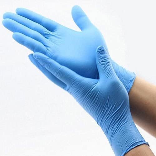 City Star Restaurantware Blue Nitrile Gloves - Powder-Free Food Safe Gloves: Perfect for Kitchen, Housekeeping and Janitorial Use - Disposable and Recyclable - 100ct Box -size L
