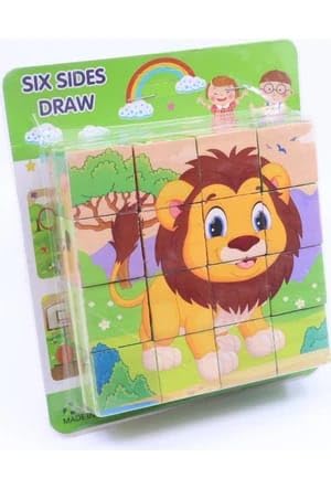 Lion Cube Puzzle for Children, 6 Sides, Educational Toys