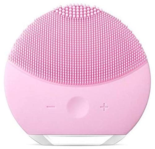 Forever Facial Cleanser Massage Brush, silicone rechargeable electric facial cleanser, deep cleaning, brighten skin, compact and soothing - Light Pink878