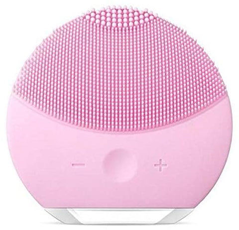 Forever Facial Cleanser Massage Brush, silicone rechargeable electric facial cleanser, deep cleaning, brighten skin, compact and soothing - Light Pink878