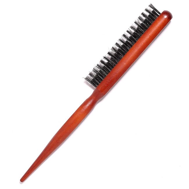 Professional Wooden Hair Brush, Dual Nylon Bristles, Salon Styling And Detangling Brush