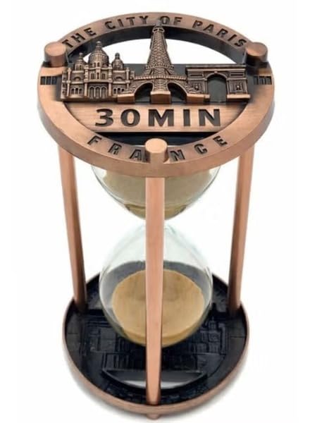 30 Minute Glass and Metal Hourglass Hourglass Bronze
