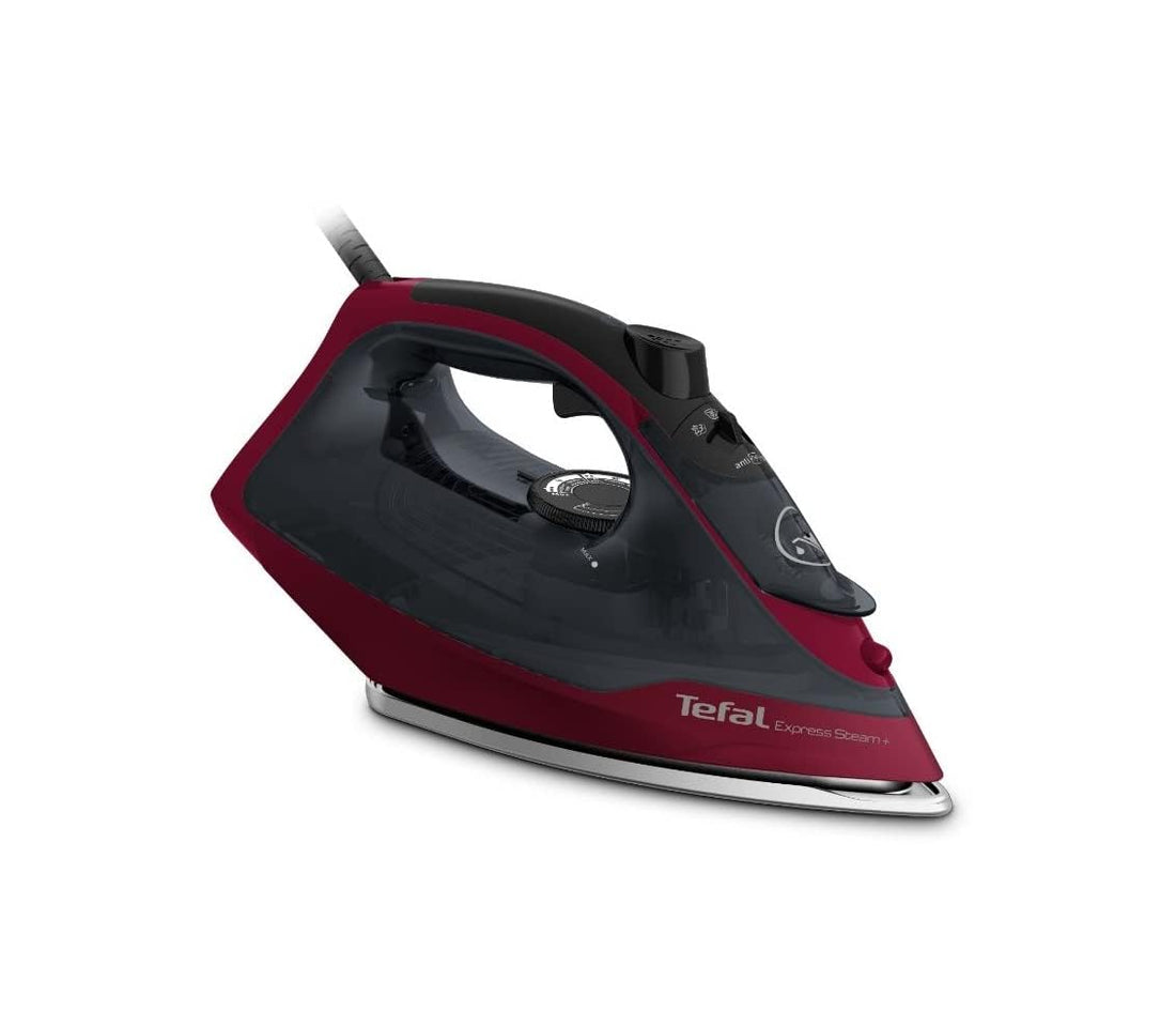 Tefal Steam Iron Express Steam Plus 2600 W, 45g/min, Auto-off, Black Glama - FV2869E2