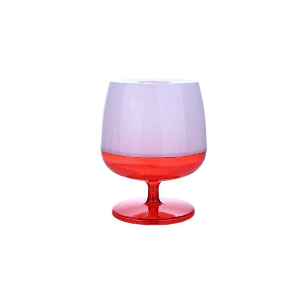 Minimalistic Red Plastic Square Napkin Holder Wineglass Tissue Box