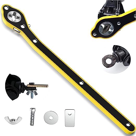 360 Forward and Reverse knob Labor-Saving Design, Universal Car Jack Ratchet Wrench,Scissor Jack Lift Speed Handle Tool,Tire Wheel Jack Wrench
